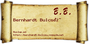 Bernhardt Bulcsú névjegykártya