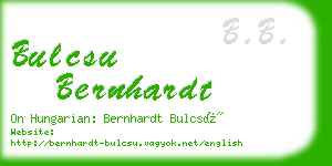 bulcsu bernhardt business card